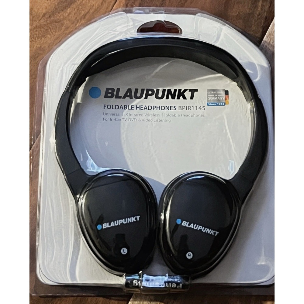 Blaupunkt BPIR1145 Universal IR Infrared Wireless Foldable Headphones Black New